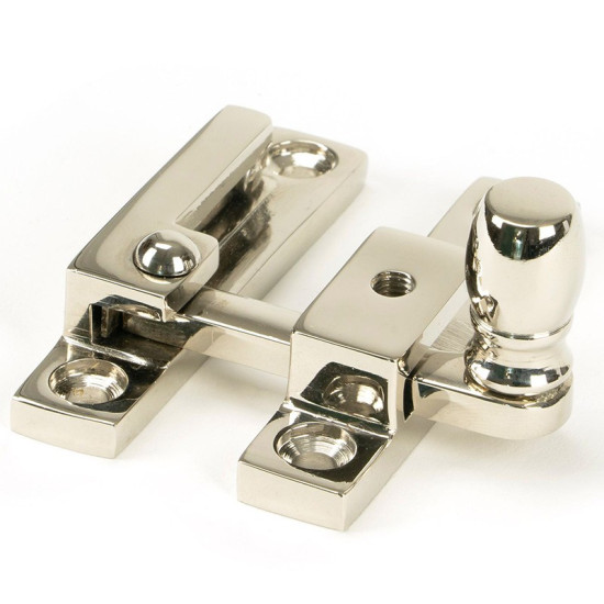 Narrow Mushroom Quadrant Fastener - Polished Nickel
