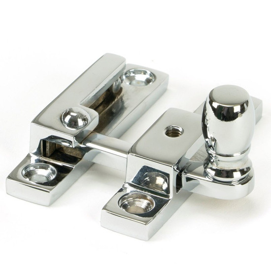 Narrow Mushroom Quadrant Fastener - Polished Chrome