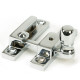Narrow Mushroom Quadrant Fastener - Polished Chrome