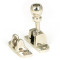 Mushroom Brighton Fastener - Polished Nickel