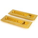 Art Deco Rectangular Pull Privacy Set - Polished Brass