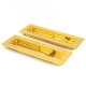 Plain Rectangular Pull Privacy Set - Polished Brass