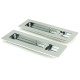 Plain Rectangular Pull Privacy Set - Polished Chrome
