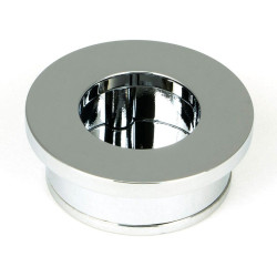 Round Finger Edge Pull - Polished Chrome
