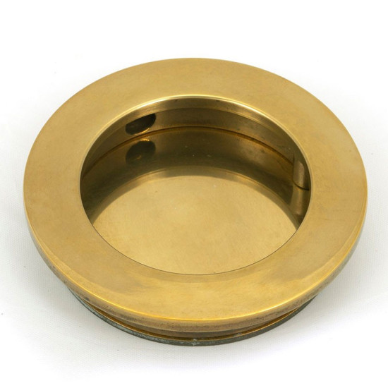Plain Round Pull - Aged Brass