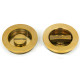 Plain Round Pull Privacy Set - Aged Brass