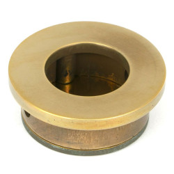 Round Finger Edge Pull - Aged Brass
