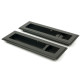 Art Deco Rectangular Pull Privacy Set - Aged Bronze