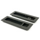 Plain Rectangular Pull Privacy Set - Aged Bronze