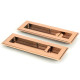 Art Deco Rectangular Pull Privacy Set - Polished Bronze