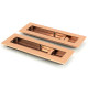 Plain Rectangular Pull Privacy Set - Polished Bronze
