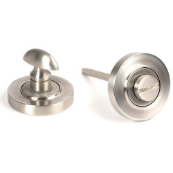Satin Marine Stainless Steel Round Bathroom Thumbturn