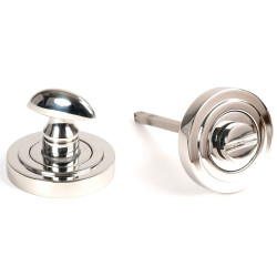 Polished Marine Stainless Steel Art Deco Bathroom Thumbturn