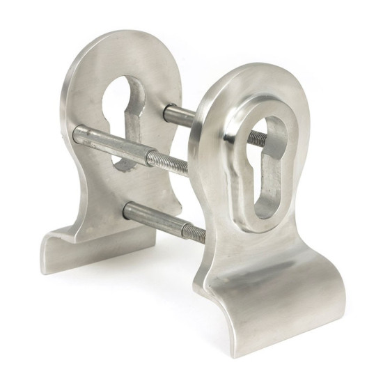 Euro Door Pull with Back-To-Back Fixings - Satin Marine Stainless Steel