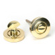 Polished Brass Round Bathroom Thumbturn Set