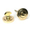 Polished Brass Art Deco Bathroom Thumbturn Set