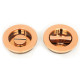 Plain Round Pull Privacy Set - Polished Bronze
