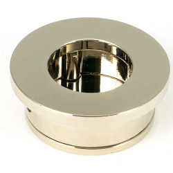 Round Finger Edge Pull - Polished Nickel
