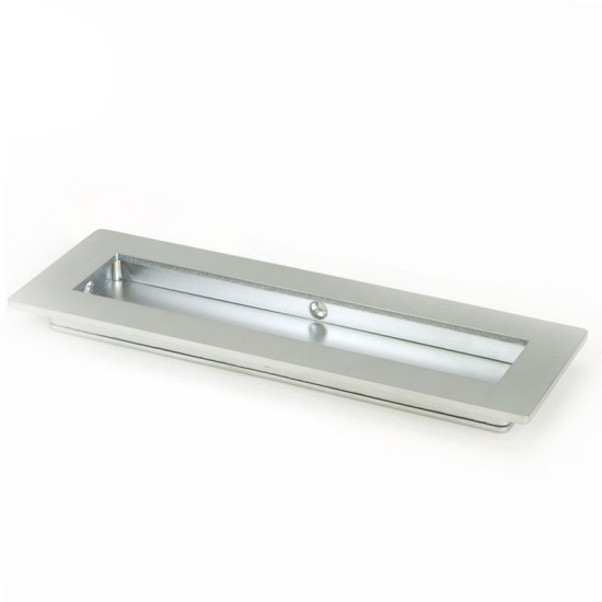 Plain Rectangular Pull - Satin Chrome
