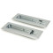 Art Deco Rectangular Pull Privacy Set - Satin Chrome