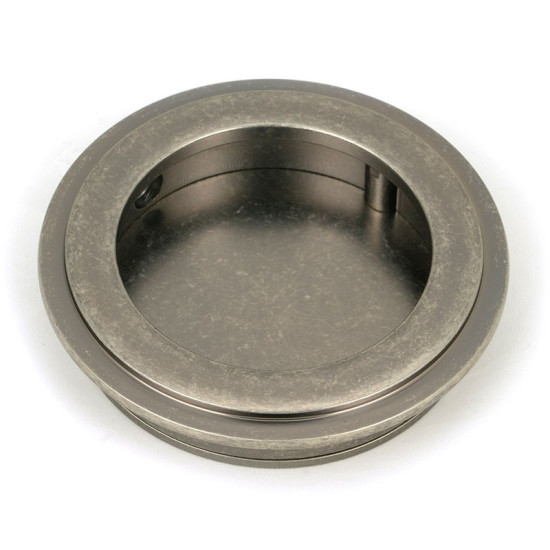 Blacksmith Pewter Patina Art Deco Round Pull