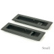 Art Deco Rectangular Pull Privacy Set - Matt Black