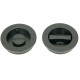 Plain Round Pull Privacy Set - Matt Black