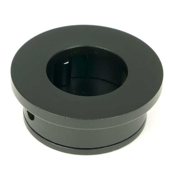 Round Finger Edge Pull - Matt Black