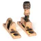 Polished Bronze Beehive Brighton Fastener - Narrow (Square)