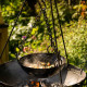 Kadai Cooking Bowl with 3 Chains