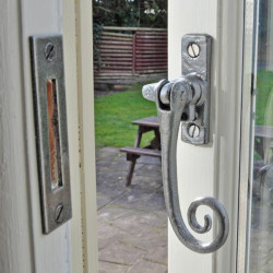 Kirkpatrick 1170 Lockable Monkey Tail Casement Fastener - Pewter Finish