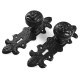Kirkpatrick 1212 Cross Door Knob on Fleur De Lys Plate