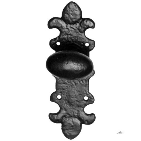 Kirkpatrick 1213 Oval Door Knob on Fleur De Lys Plate