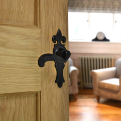 Kirkpatrick 2442 Fleur De Lys Curved Lever Door Handle