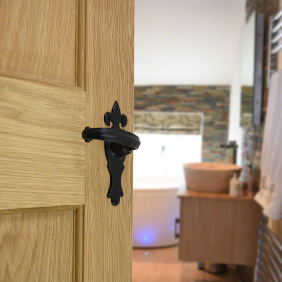 Kirkpatrick 2448 Fleur De Lys Straight Lever Door Handle