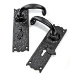 Kirkpatrick 2451 Wide Cratered Lever Door Handle with Covered Escutcheon