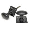 Kirkpatrick 3075 Oval Door Knob Set on A Square Rose