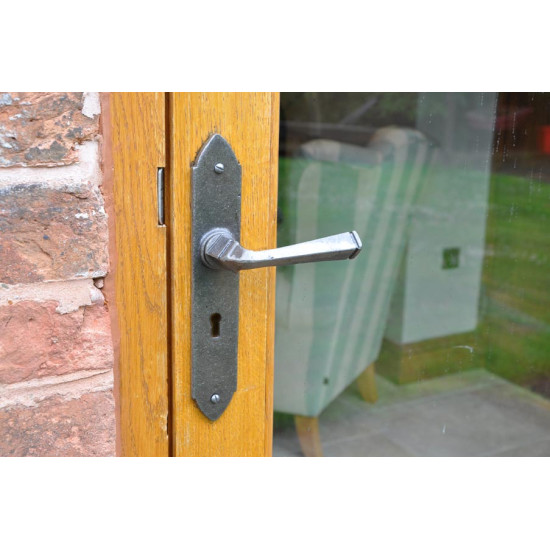 Kirkpatrick A6053 Lever Door Handle - Argent Finish - Unsprung
