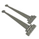 Kirkpatrick A6057 Penny End Hinges - Argent Finish