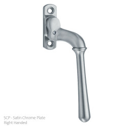 Lockable Window Espagnolette Handle Bulb End Casement Fastener - Narrow Style