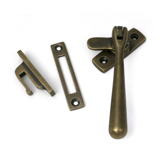 Locking Newbury Casement Fastener - Burnished Brass