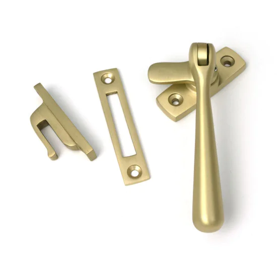 Locking Newbury Casement Fastener - Satin Brass
