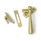 Locking Newbury Casement Fastener - Satin Brass