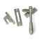 Locking Reeded Casement Fastener - Satin Marine Stainless Steel