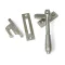Locking Reeded Casement Fastener - Satin Marine Stainless Steel