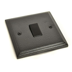 Black Intermediate Single Light Switch