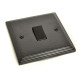 Black Intermediate Single Light Switch