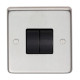 Satin Stainless Steel Double Light Switch