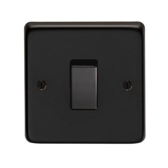 Matt Black Single Light Switch