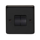 Matt Black Double Light Switch
